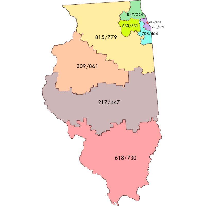 Illinois area codes