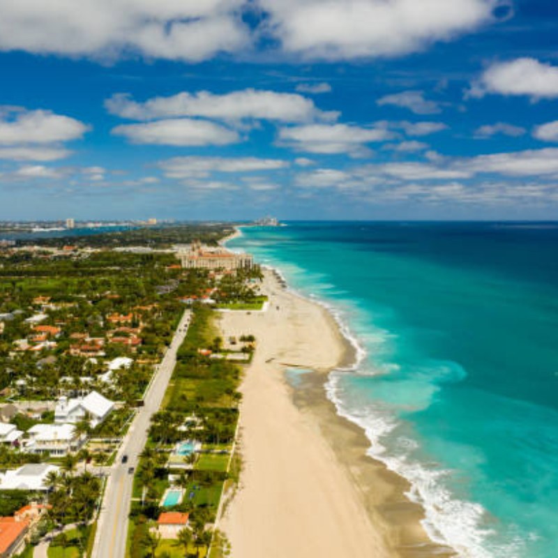 Palm Beach, aerial view of coastline
